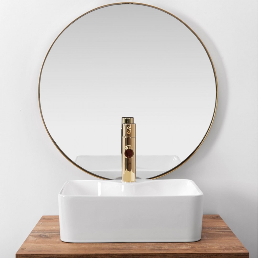 REA-U8196 - Tvättställ för bänkskiva KELLY MINI 31x41 cm keramik/blank vit