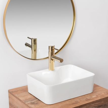 REA-U8196 - Tvättställ för bänkskiva KELLY MINI 31x41 cm keramik/blank vit