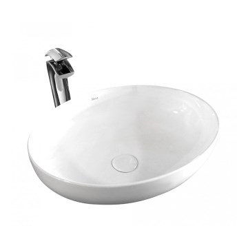 REA-U8198 - Tvättställ för bänkskiva CAROLA SLIM 39x51,5 cm keramik/blank vit