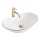 REA-U8570 - Tvättställ för bänkskiva ROYAL 36x62 cm keramik/blank vit/guld