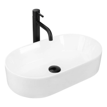 REA-U9108 - Tvättställ för bänkskiva LAYLA 30x53 cm keramik/högblank vit