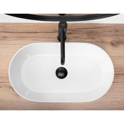 REA-U9108 - Tvättställ för bänkskiva LAYLA 30x53 cm keramik/högblank vit