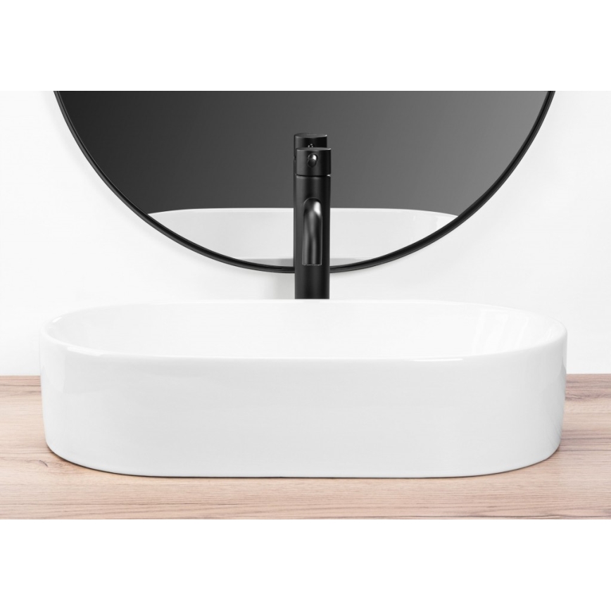REA-U9108 - Tvättställ för bänkskiva LAYLA 30x53 cm keramik/högblank vit