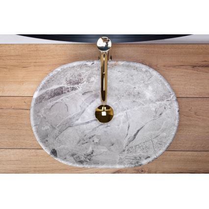 REA-U9888  - Överliggande tvättställ LARA 35x48,5 cm keramik/stenimitation