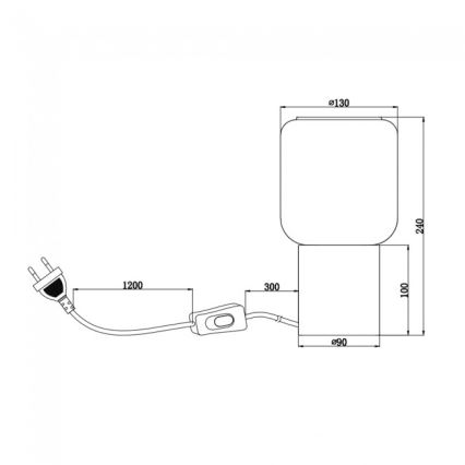 Reality - Bordslampa NICO 1xE27/40W/230V