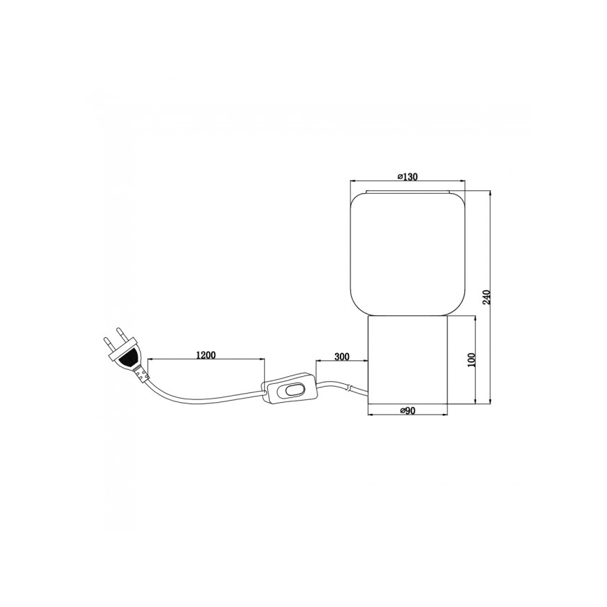 Reality - Bordslampa NICO 1xE27/40W/230V
