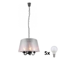 Reality - LED Kjedjelampe CIMA 5xE14/40W/230V grå