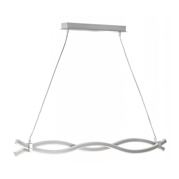 Reality - LED ljuskrona med upphängningsrem WAVE LED/16W/230V + LED/9W