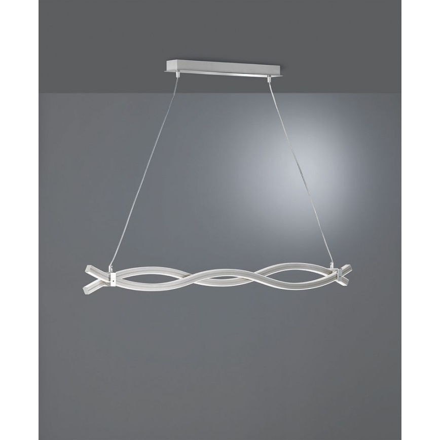 Reality - LED ljuskrona med upphängningsrem WAVE LED/16W/230V + LED/9W