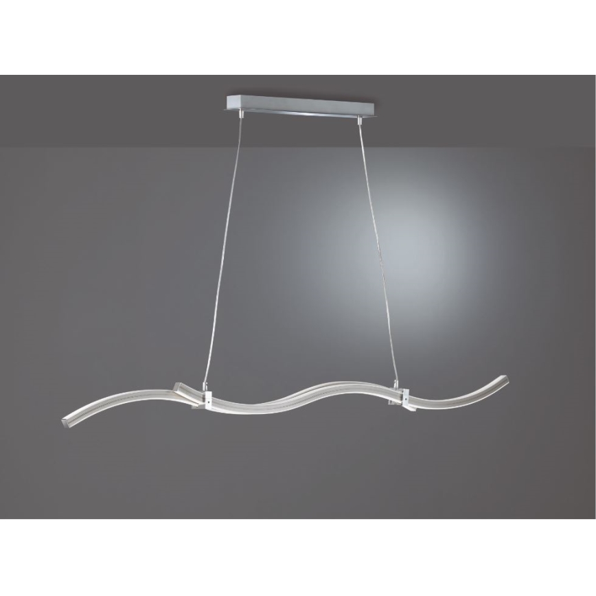 Reality - LED ljuskrona med upphängningsrem WAVE LED/16W/230V + LED/9W
