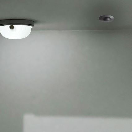 Recessed motion sensor PIR 360° 500W/230V svart