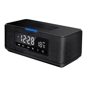 Rechargeable speaker with LCD display, väckarklocka och wireless charging 3600 mAh