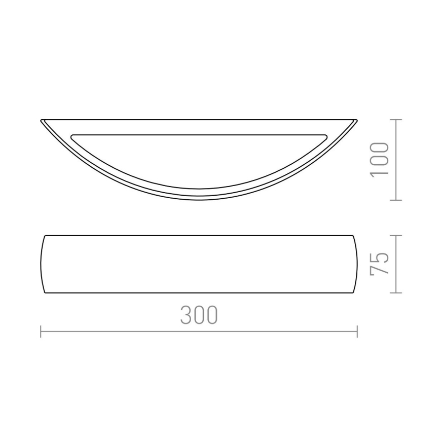 RED - Design Rendl - R10266 - Vägglampa  CRESCENT R7s/80W/230V