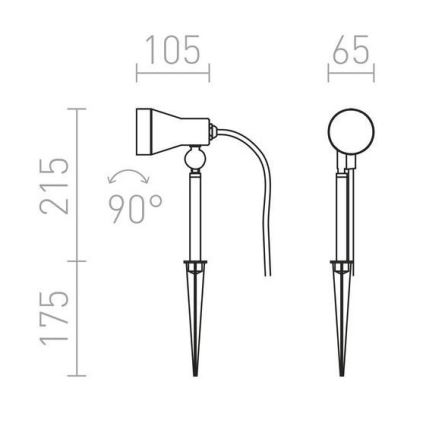RED - Design Rendl - R10431 - Utomhusbelysning  DIREZZA 1xGU10/35W/230V IP54