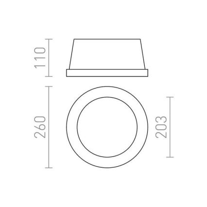 RED - Design Rendl - R10444 - Infälld belysning  MIA 2xE27/40W/230V