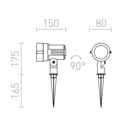RED - Design Rendl - R10527 - Utomhus LED lampa  GARY LED/10W/230V IP65 grå