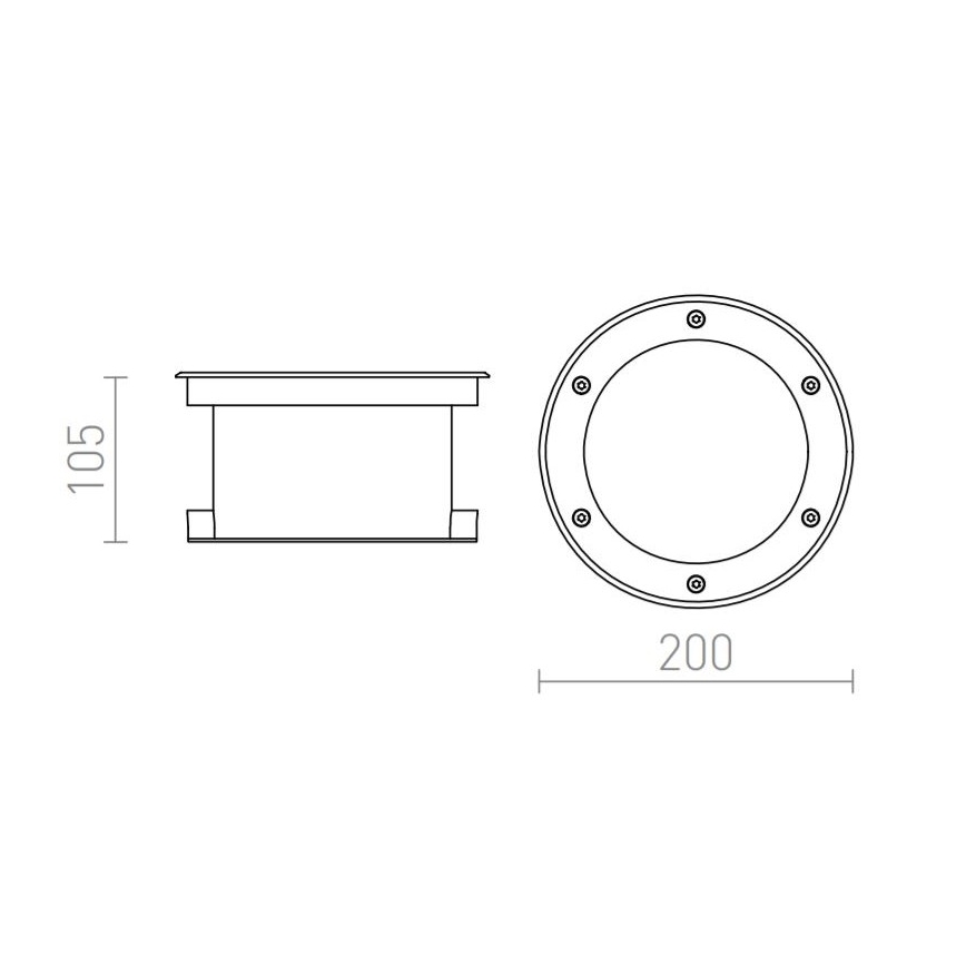 RED - Design Rendl - R10532 - LED utomhus Infälld belysning  TERRA LED/20W/230V IP67