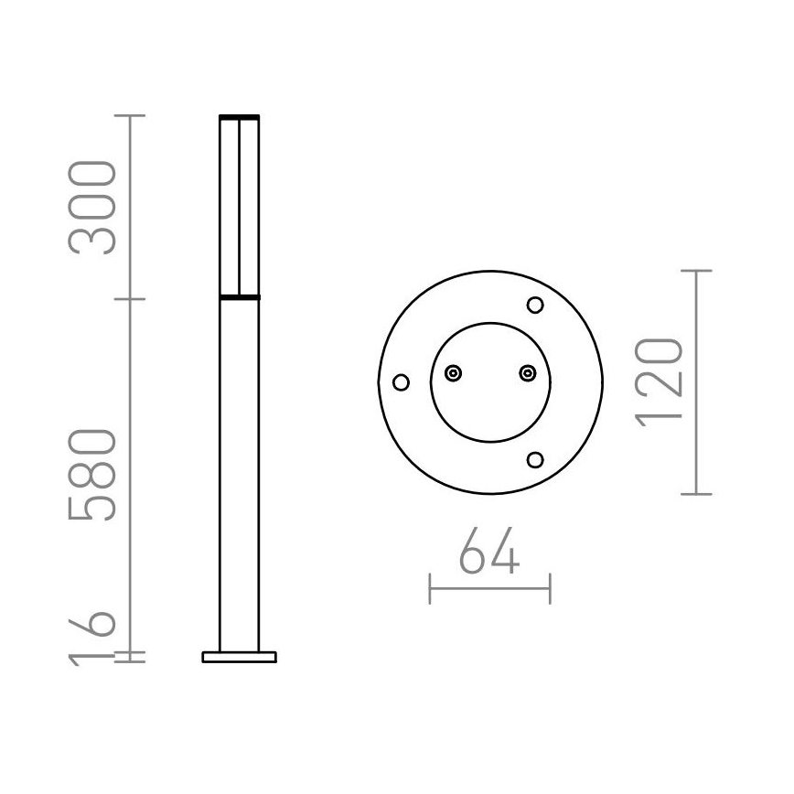 RED - Design Rendl - R10548 - Utomhus LED lampa  VADIS LED/8W/230V IP54
