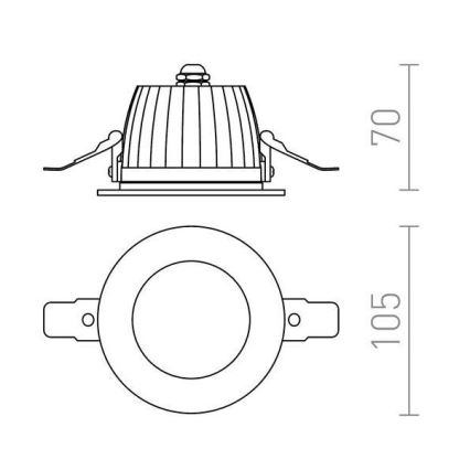RED - Design Rendl - R10565 - LED badrum upphängd taklampa  AMIGA 8W/230V IP65