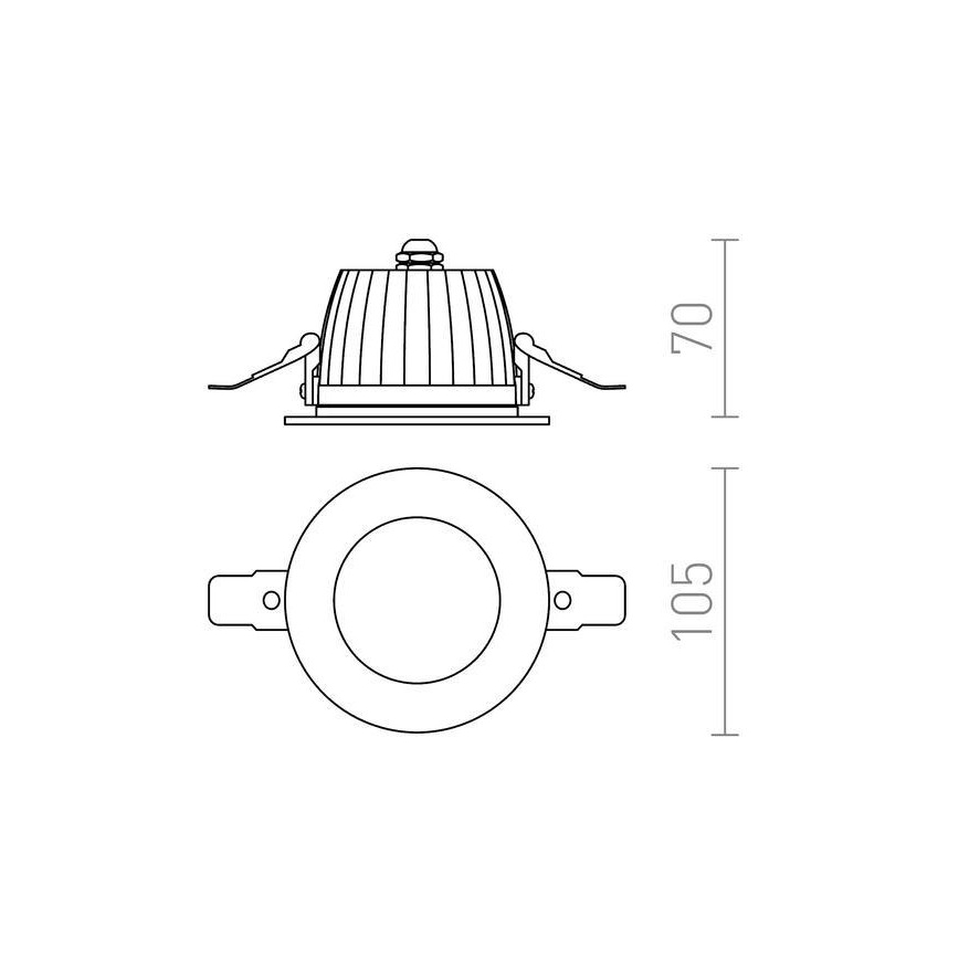 RED - Design Rendl - R10565 - LED badrum upphängd taklampa  AMIGA 8W/230V IP65