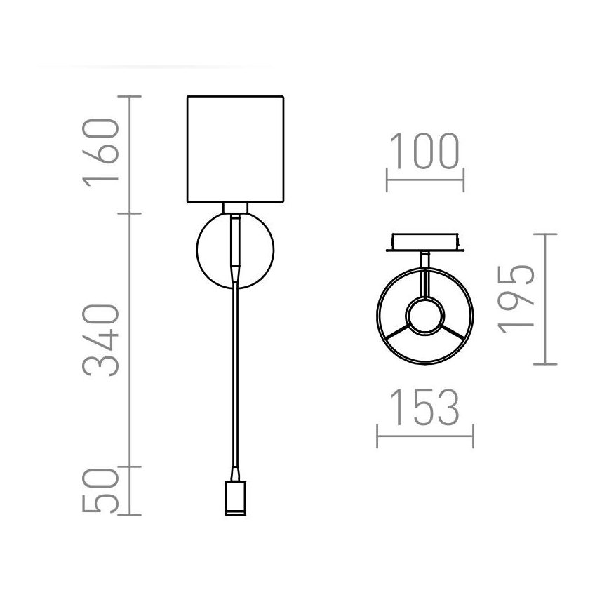 RED - Design Rendl - R10580 - LED vägglampa VERSA 1xE27/42W/230V + LED/3W