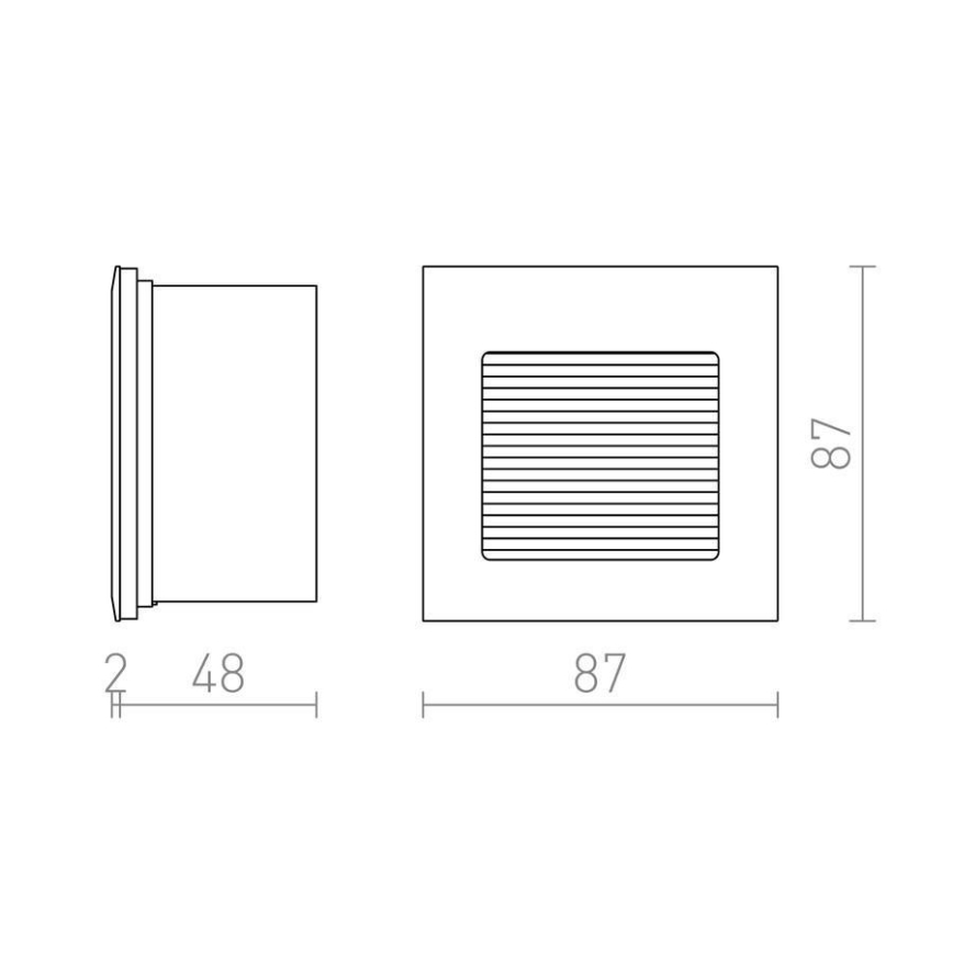 RED - Design Rendl - R10606 - LED Inbygd lampa  INTRO LED/1W/230V