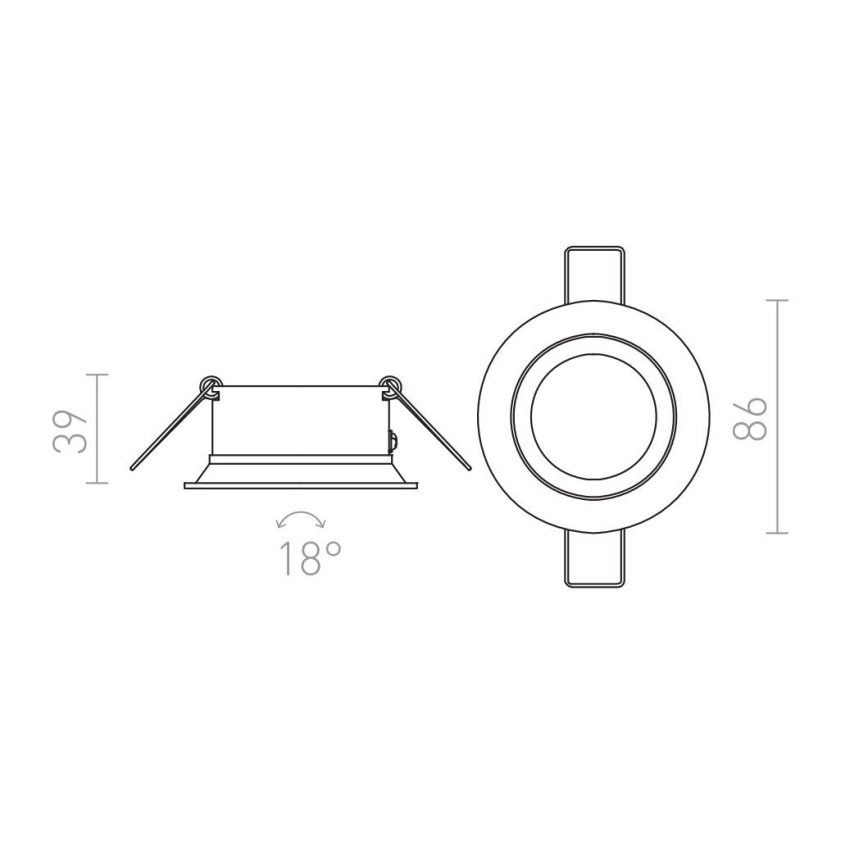 RED - Design Rendl - R11738 - Infälld lampa SOBER 1xGU10/50W/230V vit