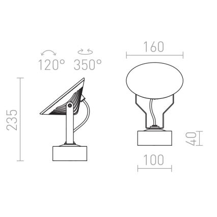 RED - Design Rendl - R11753 - Utomhus LED vägglampa  FOX LED/9W/230V IP65