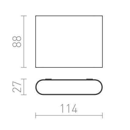 RED - Design Rendl - R12012 - Utomhus LED vägglampa  CHOIX 2xLED/3W/230V IP54