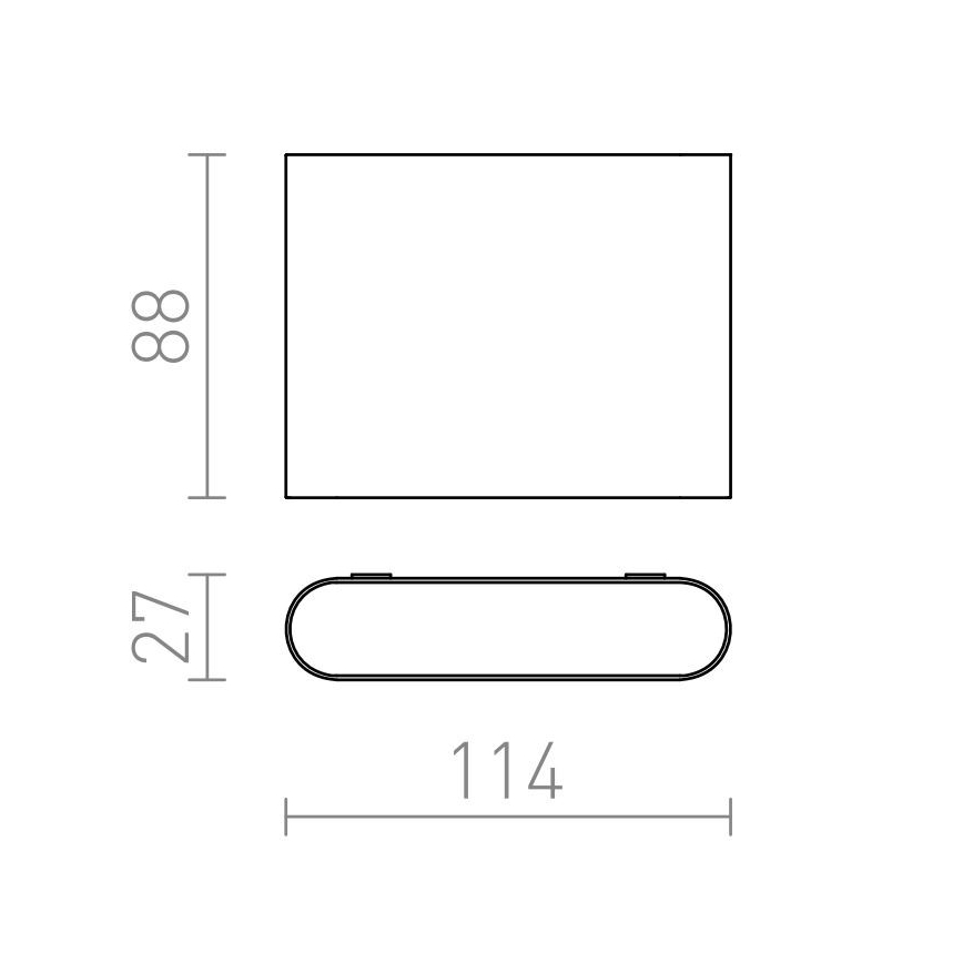 RED - Design Rendl - R12012 - Utomhus LED vägglampa  CHOIX 2xLED/3W/230V IP54