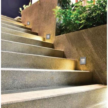 RED - Design Rendl - R12015 - LED Utomhus  vestavné lampa  TESS LED/3W/230V IP54 antracit