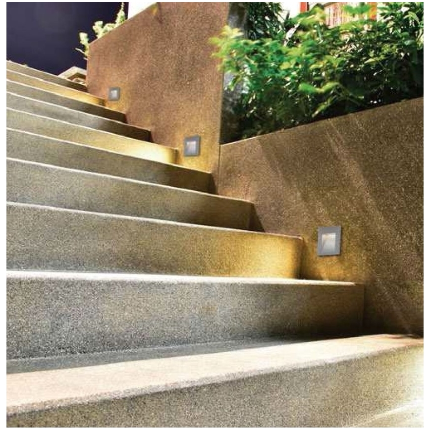 RED - Design Rendl - R12015 - LED Utomhus  vestavné lampa  TESS LED/3W/230V IP54 antracit