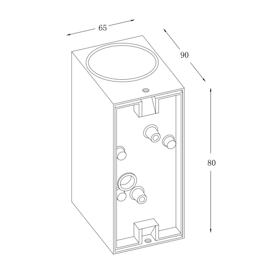 RED - Design Rendl - R12028 - Utomhus LED vägglampa  KUBI 2xLED/3W/230V IP54