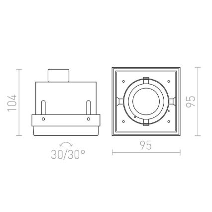 RED - Design Rendl - R12052 - Infälld lampa ELECTRA 1xGU10/50W/230V