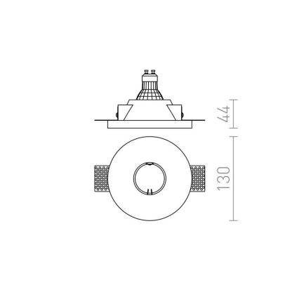 RED - Design Rendl - R12357 - Infälld belysning  DAG 1xGU10/35W/230V