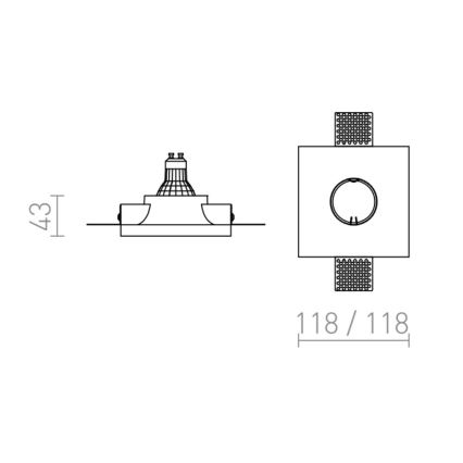 RED - Design Rendl - R12358 - Infälld belysning  DINGO 1xGU10/35W/230V