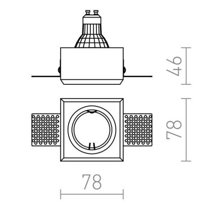 RED - Design Rendl - R12361 - Infälld belysning  QUO 1xGU10/35W/230V
