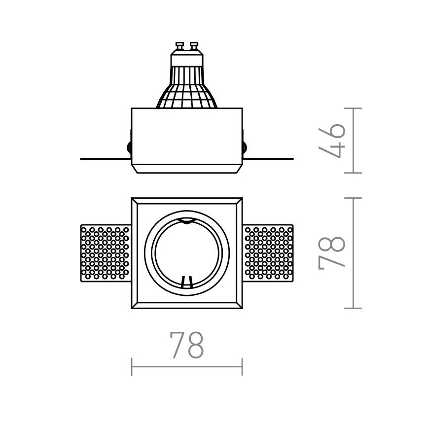 RED - Design Rendl - R12361 - Infälld belysning  QUO 1xGU10/35W/230V