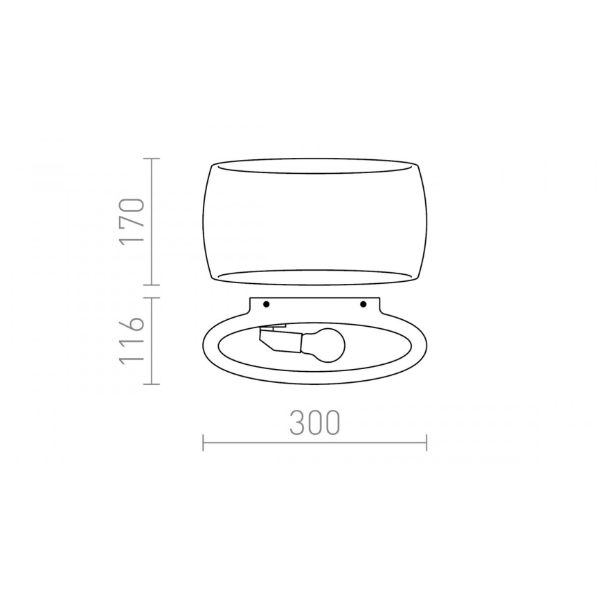 RED - Design Rendl - R12365 - Vägglampa  VERITA 1xE27/33W/230V vit 