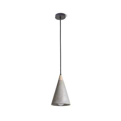 RED - Design Rendl - R12380 - Ljusskrona med upphängningsrem  HEIDI 1xE27/28W/230V konkret /trä