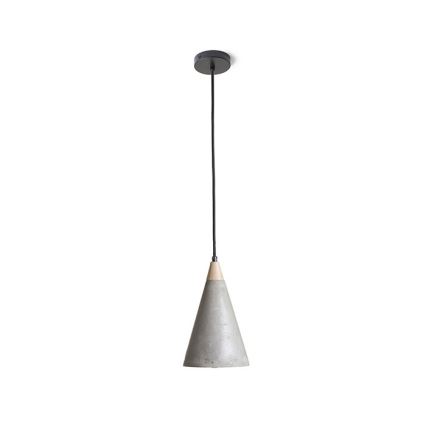 RED - Design Rendl - R12380 - Ljusskrona med upphängningsrem  HEIDI 1xE27/28W/230V konkret /trä
