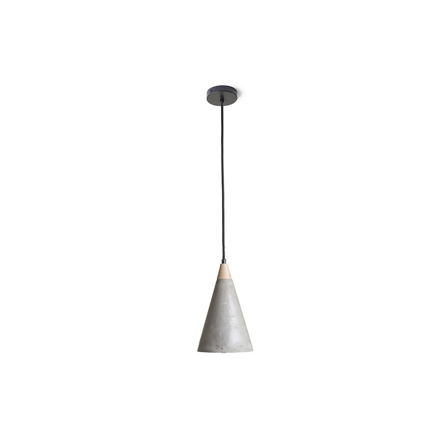 RED - Design Rendl - R12380 - Ljusskrona med upphängningsrem  HEIDI 1xE27/28W/230V konkret /trä