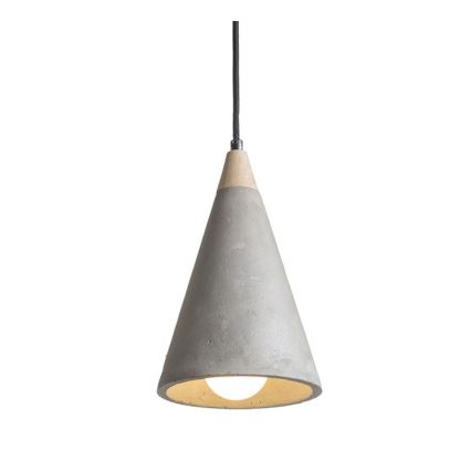RED - Design Rendl - R12380 - Ljusskrona med upphängningsrem  HEIDI 1xE27/28W/230V konkret /trä