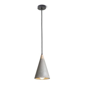 RED - Design Rendl - R12380 - Ljusskrona med upphängningsrem  HEIDI 1xE27/28W/230V konkret /trä