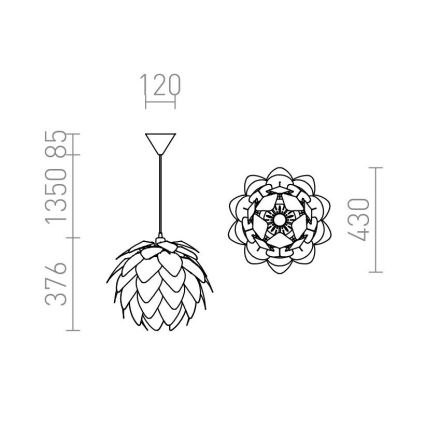RED - Design Rendl - R12381 - Ljusskrona med upphängningsrem  ENCOMBRE 1xE27/42W/230V