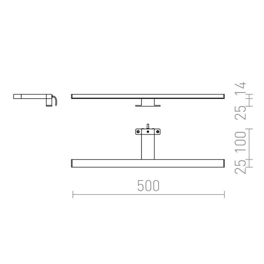 RED - Design Rendl - R12400 - LED badrum spegelbelysning  BALEA LED/7W/230V IP44
