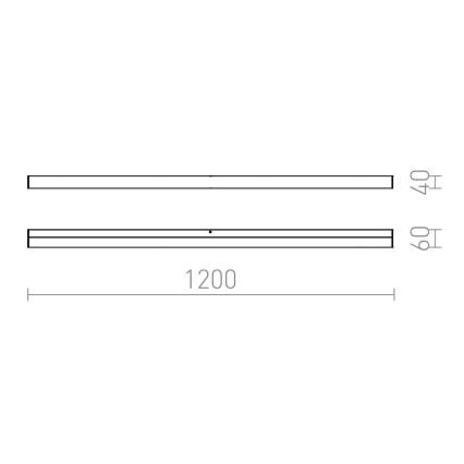 RED - Design Rendl - R12405 - LED badrum spegelbelysning  LEVIA LED/24W/230V IP44