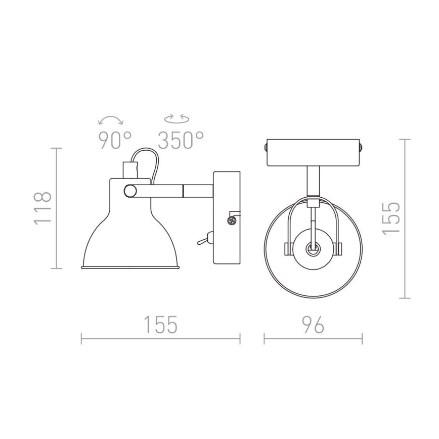 RED - Design Rendl - R12508 - Vägg spotlight  ROSITA 1xGU10/9W/230V