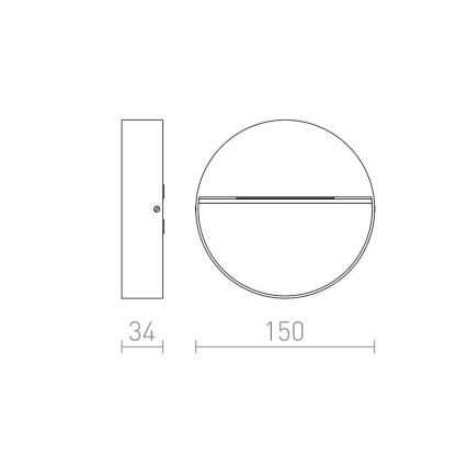 RED - Design Rendl - R12539 - Utomhus LED vägglampa  AQILA LED/6W/230V IP54