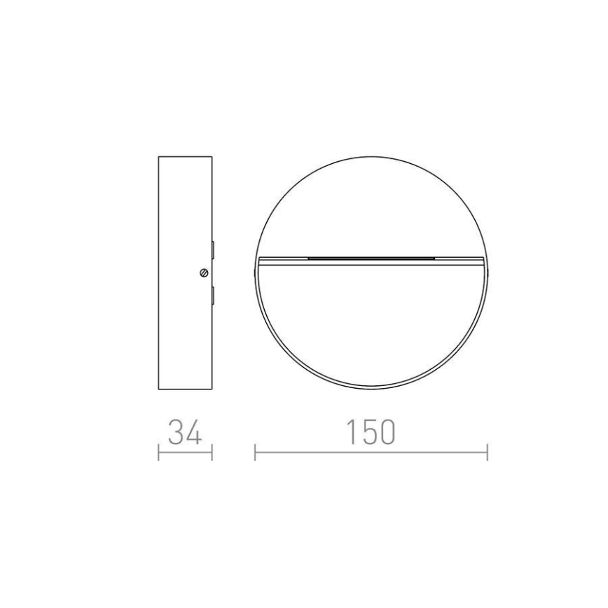 RED - Design Rendl - R12539 - Utomhus LED vägglampa  AQILA LED/6W/230V IP54